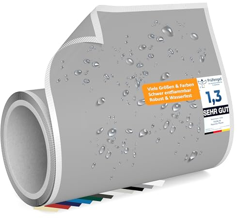 Flickly® Selbstklebende Reparatur Flicken | LKW, Anhänger, Zelt, Markisen, Camping, Sonnenschirme, Pool | in vielen Farben erhältlich | 2,5 m x 200 mm | (RAL9006) Silber