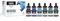 Liquitex 3699375 flüssige Professional Acrylfarben - Ink, Tusche im Set, hochpigmentierte Airbrushfarbe,Wassertöne 6 Farben a 30ml