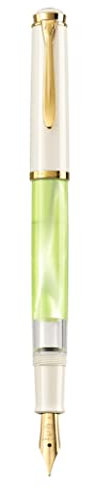 Pelikan Füllhalter Classic 200, Pastell-Grün, Feder EF (extra-fein), hochwertiger Kolbenfüller im Geschenk-Etui, 815291
