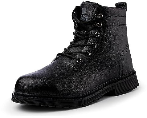 Black Hammer Mens Safety Boots S3 SRC Steel Toe Cap with Midsole Protection and are Anti-Slip - Ideal Work Boots for Men 9200 (8 UK)
