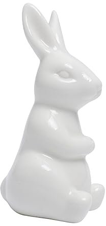 GOOHOCHY kleine Kaninchenstatue Osterlandschaft Ornament große Lockenwickler Weihnachtssto Wohnkultur Tischdekoration Mini-Bastelarbeiten Kuchen Dekorationen Zubehör Hase Kind Skulptur Weiß