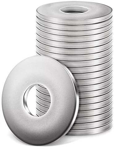 Comioke Rondelle Piatte Larghe, M8x24mm, Acciaio Inox 304, 20 Pcs, Argento