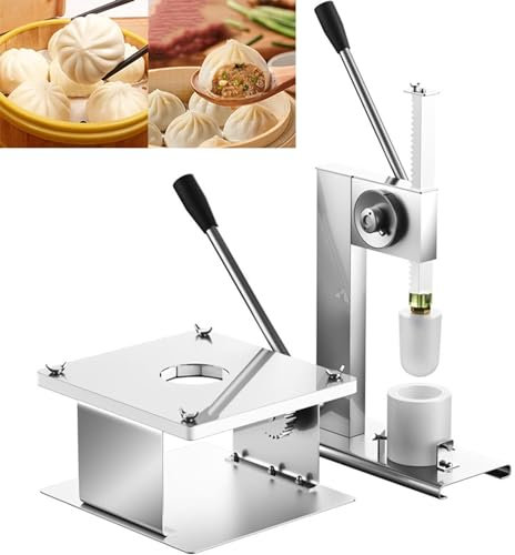 QUSYZD Baozi Maker, Machine à emballer Les Petits Pains et à sceller Les Petits Pains, Machine à boulettes de Petits Pains en Acier Inoxydable, Moule à brioches farcies à la Vapeur chinoi,