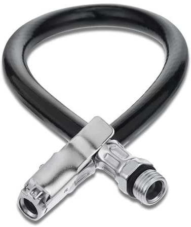 Bewudy Reifenfüller Schlauch, 36cm Ventilverlängerung Autoventil Luftpumpe Adapter Hebelstecker Universal Reifenfüllschlauch Ersatzschlauch Ventil Anschluss Schläuche für Auto Motorrad Fahrrad