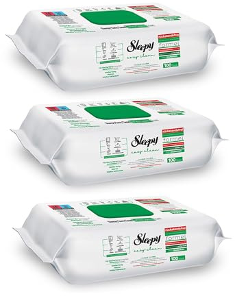 Sleepy Easy Clean Extra Large Multi Surface Cleaning Wipes – White Soap & White Vinegar – Surface, Floor & Mop Use – 3 Pack (300 Sheets)