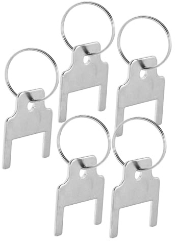 HIAKDOFT 5 Stück Edelstahl Schlüssel für Papierhandtuchspender Kompatibel mit Kimberly Einsetzbar Minimalistisches Design für Büros und Öffentliche Toiletten
