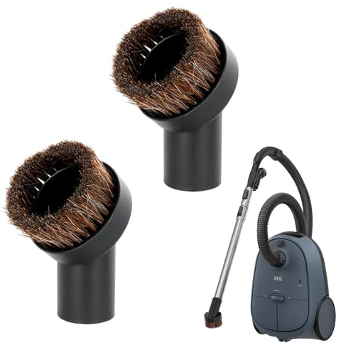 Alwodici 2pcs Henry Hoover Brush Head 32mm Horse Hair Round Brush Universal Replacement Brushes For Henry Hoover Attachments Cleaner Dust Brush Tool Vacuum Cleaner Brush
