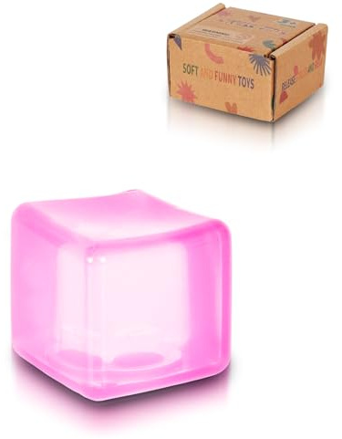 Copfeqyr 3.5cm Pink Squishy Cube Slow Rising Fidget Toy
