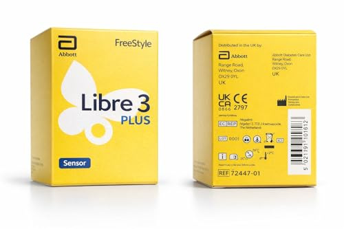 Abbott Freestyle Libre 3 Plus Sensor ONLY for diabetes patients Glucose monitoring supplied without VAT, plus FREE alcohol wipe and water proof CGM patch