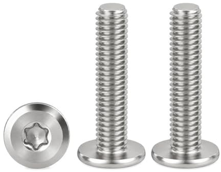 Drenky 20 Unidades Tornillos Torx Inoxidables M5x25mm de Cabeza Plana