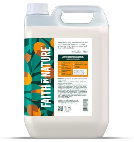 Faith In Nature Natural Jojoba Conditioner, Smoothing for Dry Hair & Scalp, Vegan & Cruelty Free, No SLS, Silicones or Parabens, 5L Refill Pack