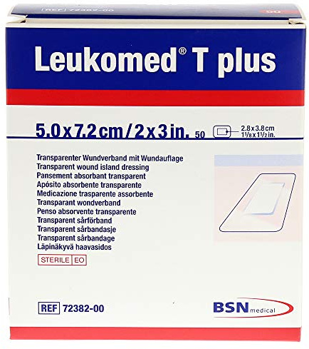 Leukomed Transparent Plus Sterile Pflaster 5x7,2 cm, 50 St