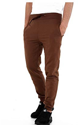 GW CLASSYOUTFIT Kids Boys Girls School Fleece PE Joggers Jogging Tracksuit Bottoms 3-14 Years (13-14 Years, Brown)