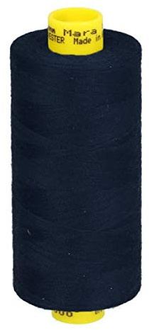 Gütermann Fil à coudre Mara 120 Allesnäher Polyester 1000m pour machine à coudre résistant aux UV 339 Bleu foncé