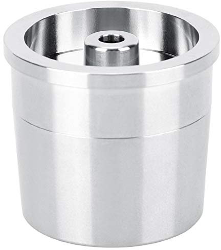 Kuuleyn Capsule riutilizzabili, caffettiera in Acciaio Inossidabile da 1,5 x 1,3 Pollici con Filtro Riempito, cialde di caffè Ricaricabili, Filtro Riciclato