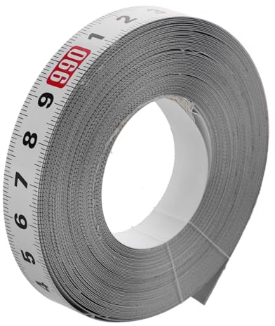 Righello Adesivo di Misurazione in Acciaio al Carbonio | Misura Precisa, Uso Versatile, Formato per Officina e Falegnameria, Nastro Autoadesivo per Tracciatura