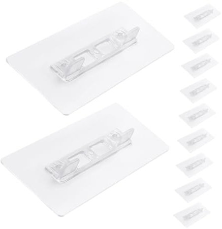 Vaguelly 16pcs Adhesive Shelf Pegs Double Row Plastic Shelf Brackets No Punch Cabinet Support Pegs for Kitchen Furniture Cupboard Organizing