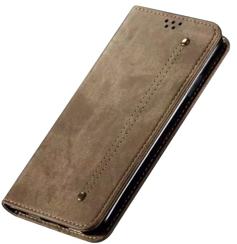 FDUJINH Custodia per Xiaomi 15 Ultra/15 Pro/15, Portafoglio Custodia in Pelle Modello di Cowboy Flip Chiusura Magnetica Protettiva Cover,Ottone,15