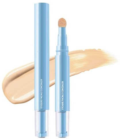Lápiz Corrector - Barra Correctora Mujer Con Punta De Esponja - Corrector 7g Cobertura Precisión Color Uniforme Regalo para Mujer Hogar Viaje Maquillaje Diario
