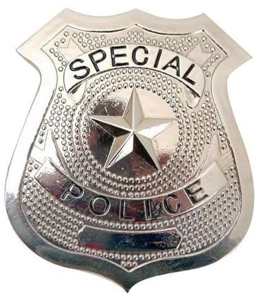 My Other Me - Placa de policía, 7 x 6 cm, color plata (Viving Costumes MOM02518