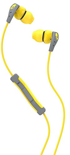 SKULLCANDY Method In-Ear Headphones with In-Line Mic - Yellow/Grey