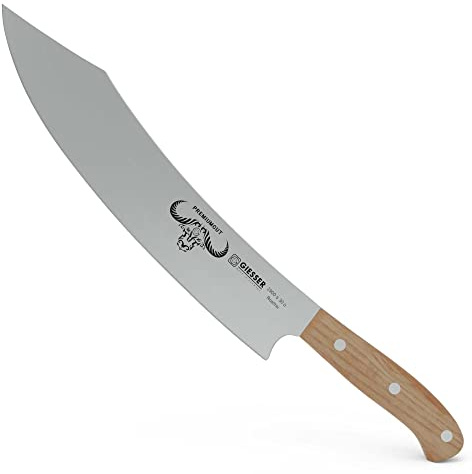 Giesser sedan 1776 – Tillverkad i Tyskland – kockkniv olivolträ 30 cm, PremiumCut Barbecue No 1, rostfri, tysk grillkniv vass