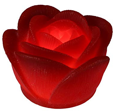 Uonlytech LED Rose Kerze Leuchten Leuchtend Rot Rose Blumenkopf Kerze Rauchlose Nachtlampe Valentinstag Leuchtendes Männer
