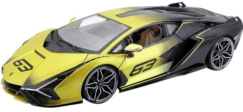 Bburago Lamborghini Sian FKP 37 1:18 modellbil, gul och svart