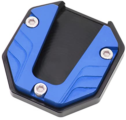 Seitenständer Auflage, Motorrad-Ständerplatte, Seitenständer Unterlage, Seitenständer Verbreiterung, Motorrad Seitenständer Platte, Motorrad-Seitenständer-Plattenpolster (Blau)