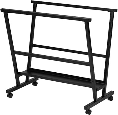 MEEDEN Soporte para Imágenes de Arte - Estante para Secado de Arte con Ruedas Giratorias - Estante de Metal para Exhibición de Obras de Arte, Pósters, Impresiones - Negro