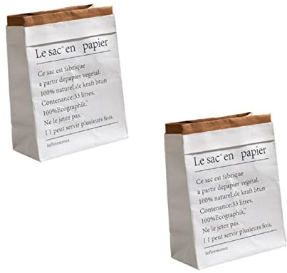 IWOWHERO Verdickte Papiertüten Aus Kraftpapier 2 Stück Mittlere Größe Nordischer Stil Vielseitige Aufbewahrungs Und Verpackungstaschen Für Trockenblumen Spielzeug Und Geschenke