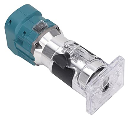 Wood Carving Machine Router, 6 Speeds Safe Comfortable Grip Brushless Wireless Woodworking Router with Dust Cover for Office Building