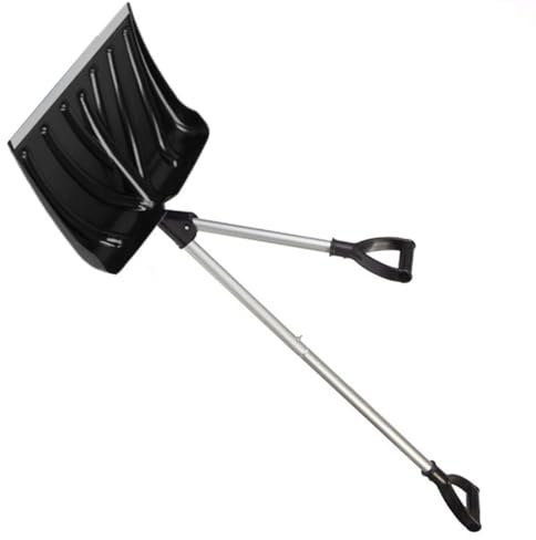 Pala da neve in alluminio leggero con manico staccabile Strumento multi-superficie per veicolo vialetto e stoccaggio compatto Pala da neve leggera per marciapiede