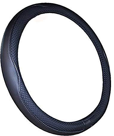 Mayco Bell Bootslenkradabdeckung Mikrofaser Leder 33-34cm Boot Lenkradbezug (Schwarz)