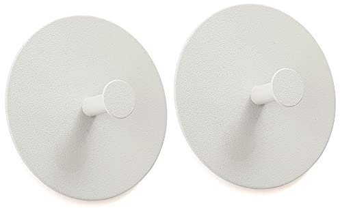 trand Wandhaken 2er-Set selbstklebend Handtuchhaken Garderobenhaken in skandinavischem Design, ohne Bohren - white