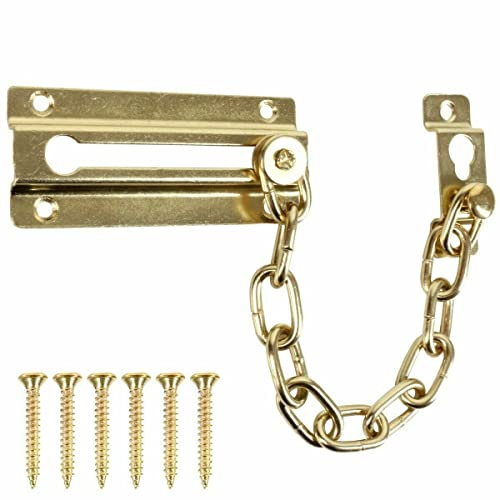 TMZ® Chain Brass Front Door RESTRICTOR Lock Latch Slide Catch Extra Security Safety