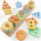 KmmiFF Wooden Shape Sorter Montessori Toy for 1-3 Year Old Boys Girls, Sensory Autism Toddler Learning Educational Toy, Birthday Gift