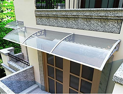 Vordächer, Tür, Fenster, Markise, Vordach, Veranda, Markise, UV-Regen- und Schneeschutz, Halterung aus Aluminiumlegierung, Dachvordächer, Türvordach für den Außenbereich (Farbe: transparent;
