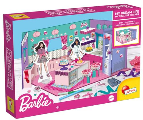 Lisciani - Barbie MY Dream Life - MI Cocina Creativa - para niños Mayores de 4 años - Juego para Construir y Decorar - Juguete de rol imaginativo - Fomenta la Creatividad y Las Habilidades motoras