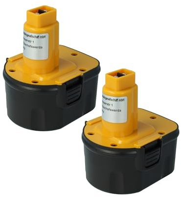 vhbw 2x Batteria sostituisce Black & Decker A9275 England SL1 3YD, CD, FS, FSL, HP, MT per attrezzi da lavoro (2000mAh, 12V, NiMH)
