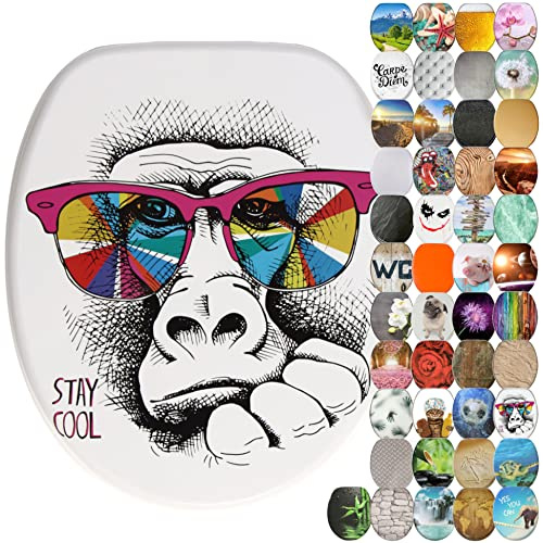 Sanilo Soft Close Toilet Seat, Wide Choice of New Toilet Seats, Stable Hinges, Easy to Mount (Stay Cool)
