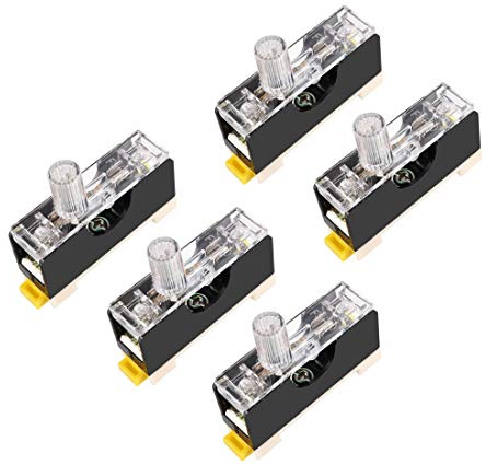 sourcing map 5Stk. Sicherungshalter FS-101 mit Kontrollleuchte 6x30mm mit Sicherung 250V 10A