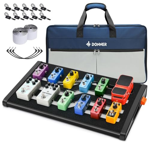 Donner DB-S300 gitarreffekter pedaler bräda och vattentät väska set