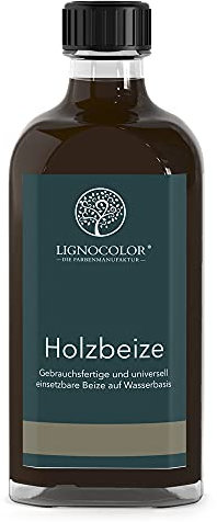Lignocolor Holzbeize (100 ml, Nussbaum dunkel) umweltfreundliche Beize auf Wasserbasis für Holz