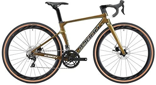 KABON Carbon Gravel Rennrad, T800 Carbon Fiber Rahmen 700C Rennrad mit 18 Gang, Integriertem Carbonlenker, Scheibenbremsen Carbonrad für Unisex