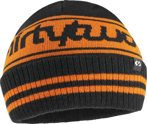 thirtytwo Herren Double Cold Weather Beanie, Schwarz/Orange 24, Einheitsgröße