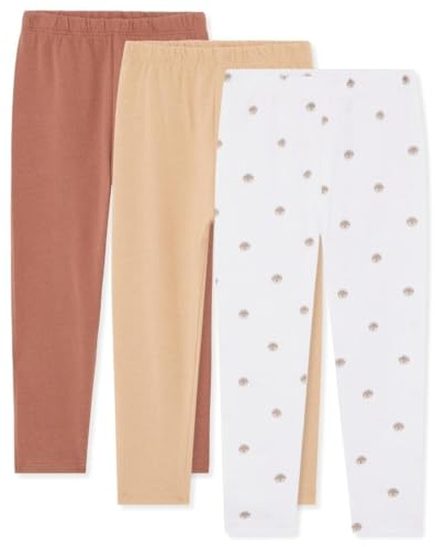 Bramble & Bear Confezione da 3 Leggings morbidi per neonati e bambini, Leggings unisex da 0 a 3 anni, Marrone assortito, 0-3 mesi