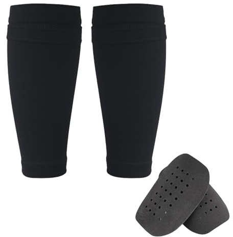 UYUYong Mini Schienbeinschonerhalter Schienbeinschoner Socken Fußball Shin Guard mit Optimierter Einstecktasche für Schutz Beim Fußballspielen Anti-Rutsch Unterstützend