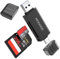 MOGOOD USB 3.0 SD Kartenleser, Dual Stecker USB/USB C Kartenlesegerät Highspeed OTG Adapter, für SD/MMC/Micro SD/TF/SDXC/SDHC/Micro SDHC/Micro SDXC, Kompatibel mit iPhone 16 MacBookPro,iPad Pro