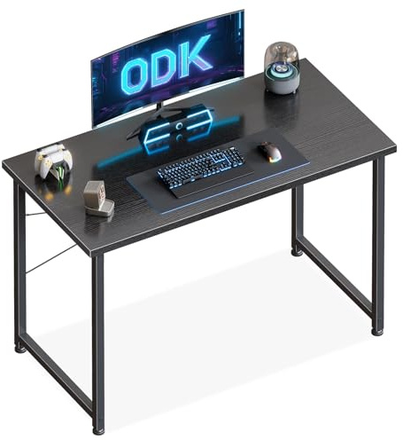 ODK 100x48 cm Desk, Computer Desk for Home Office, Black